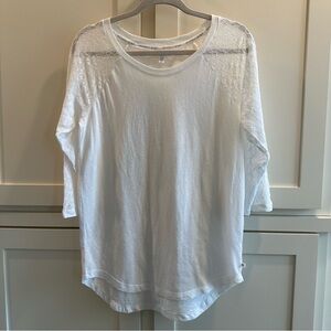 Victoria’s Secret Jersey Style White Lace Sleep Top NWOT Women’s Size Large